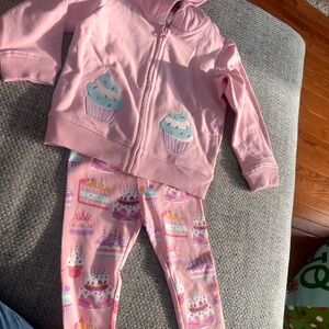 Gymboree Pink Cupcake Matching Set